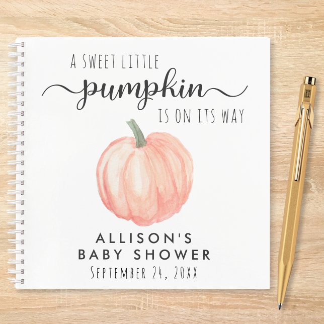 Niedliches Pumpkin Baby Showbook Notizbuch (Von Creator hochgeladen)