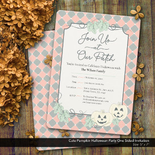 Niedliches Pumpkin-Halloween-Party Einladung