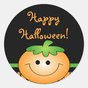 Niedliches Pumpkin Happy Halloween Runder Aufkleber