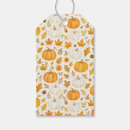 Niedliches Pumpkin-Muster | Erntedank Geschenkanhänger