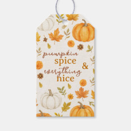 Niedliches Pumpkin-Muster | Erntedank Geschenkanhänger