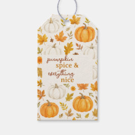 Niedliches Pumpkin-Muster | Erntedank Geschenkanhänger