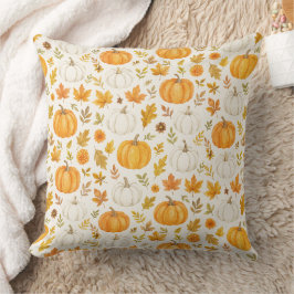 Niedliches Pumpkin-Muster | Erntedank Kissen
