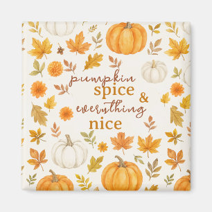 Niedliches Pumpkin-Muster Erntedank Magnet