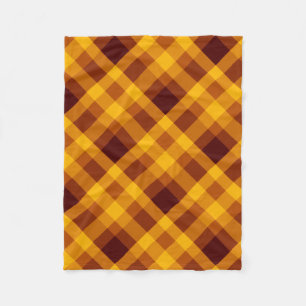 Niedliches Pumpkin Orange Kariertes Fleece Blankon