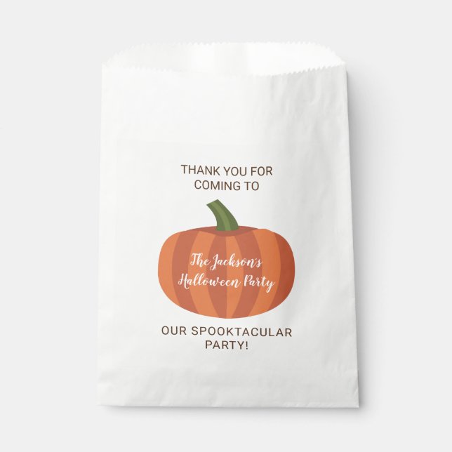 Niedliches Pumpkin Spooktacular Halloween-Party Geschenktütchen (Vorderseite)