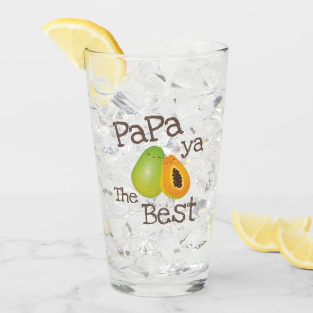 Niedliches Punny Papaya Der schönste sonnige Früch Glas (Vorderseite Ice)
