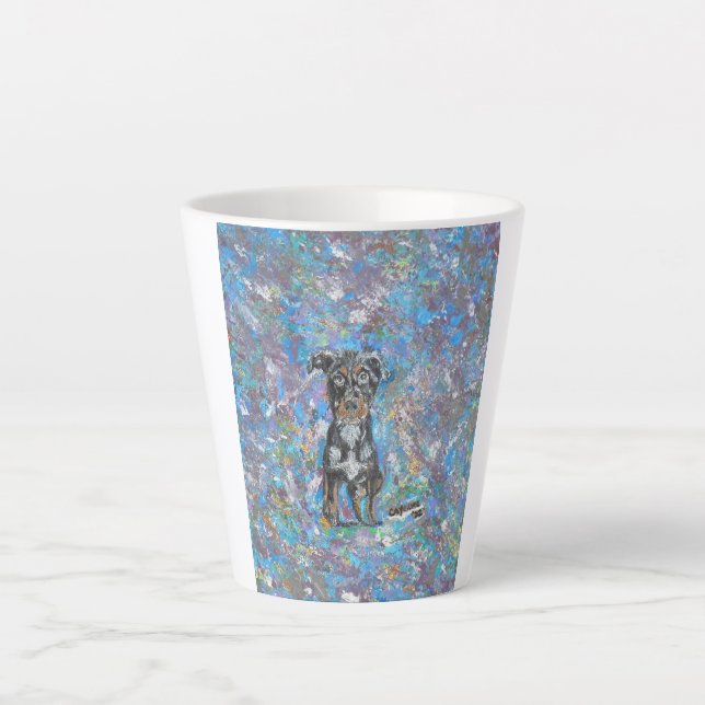 Niedliches Pup Latte Tasse (Vorderseite)
