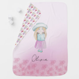 Niedliches Puppenwasser handbemalt Babydecke