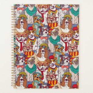 Niedliches Puppy-Fashion-Muster Planer