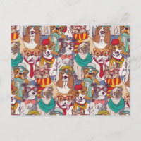 Niedliches Puppy-Fashion-Muster