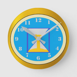 Niedliches Quarzglas Runde Wanduhr