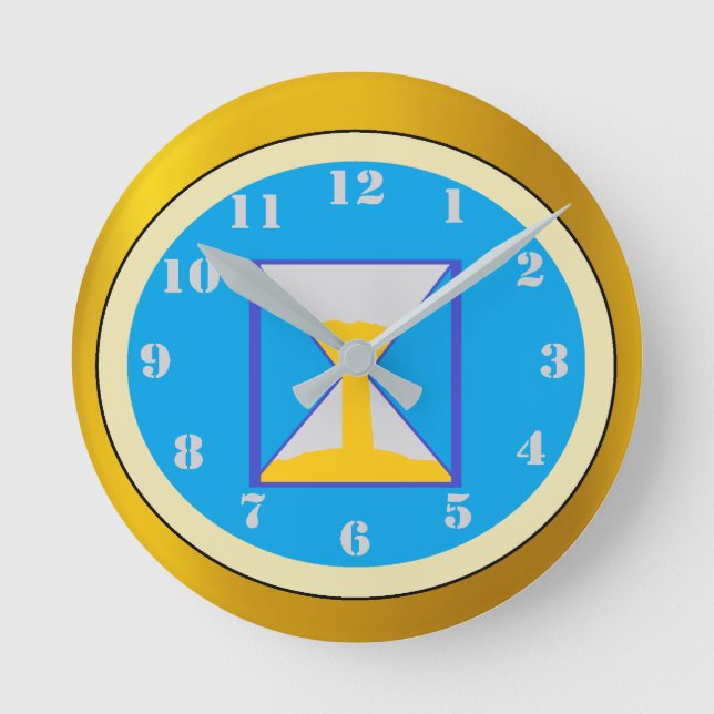Niedliches Quarzglas Runde Wanduhr (Vorderseite)