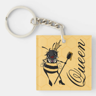 NIEDLICHES QUEEN BEFINDEN SICH MIT HONEYCOMB SQUAR SCHLÜSSELANHÄNGER