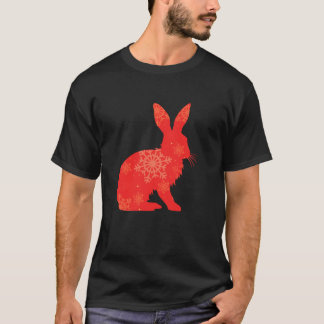 Niedliches Rabbit Lover Winterweihnachtsfest T-Shirt