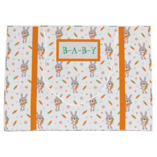 Niedliches Rabbit Orange Boy Girl Große Geschenktüte