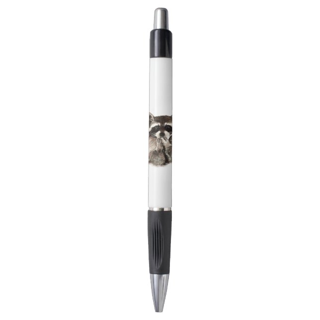 Niedliches Raccoon Blown Kisses Kugelschreiber (Vorderseite Vertikal)