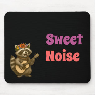 Niedliches Raccoon Gitarre einzigartiges Tierdesig Mousepad