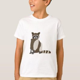 Niedliches Raccoon in Pinienwald - Illustration T-Shirt