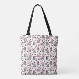 Niedliches Raccoon mit Watermelon Slice Tasche