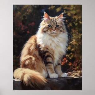 Niedliches Ragamuffin Cat Art Print Poster