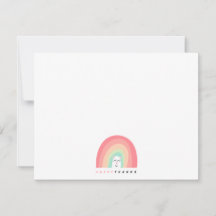 Niedliches Rainbow Animal Critter Danke