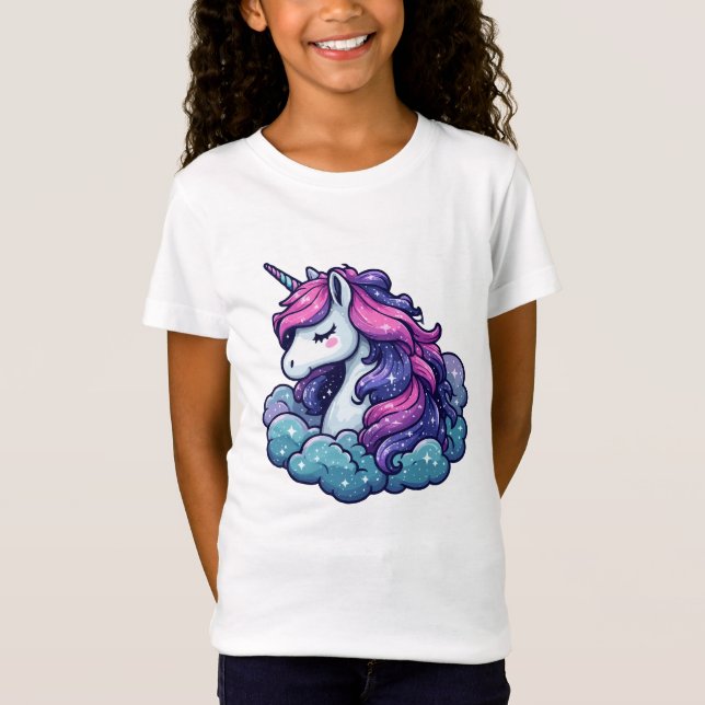 Niedliches Rainbow-Einhorn-Geschenk für Einhornglä T-Shirt (Vorderseite)