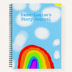 Niedliches Rainbow Girl's Write & Zeichn Story Jou Notizbuch