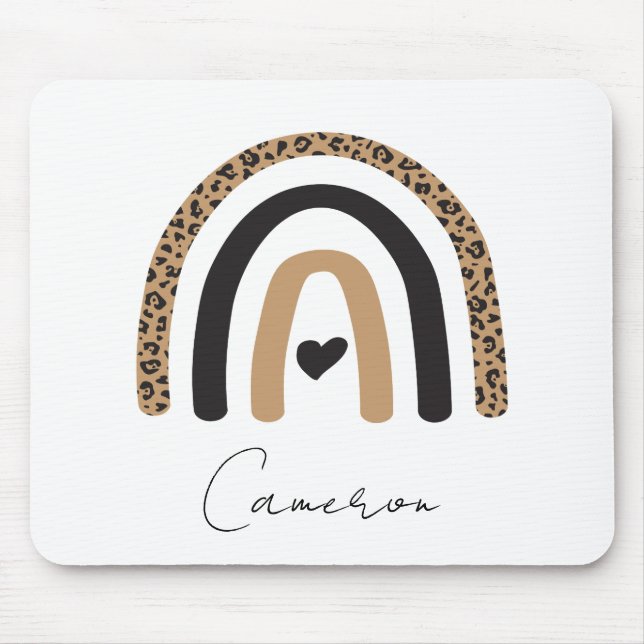 Niedliches Rainbow Leopard Muster Mousepad (Vorne)