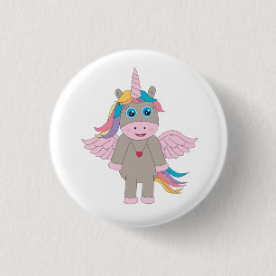 Niedliches Rainbow Unicordesign Button
