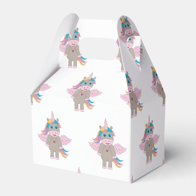 Niedliches Rainbow Unicordesign Geschenkschachtel (Vorderseite)