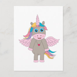 Niedliches Rainbow Unicordesign Postkarte