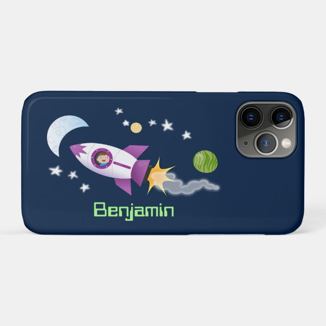 Niedliches Raketenschiff zur Darstellung des Carto Case-Mate iPhone Hülle (Rückseite (Horizontal))