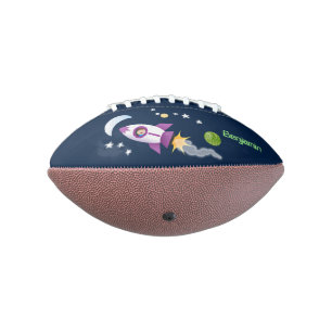 Niedliches Raketenschiff zur Darstellung des Carto Football