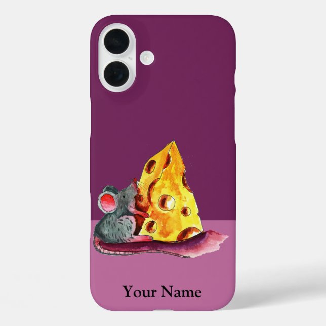Niedliches Rattenessen Käse Fall iPhone 16 Plus Hülle (Rückseite)
