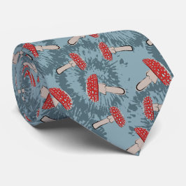 Niedliches Red Mushroom Fungi Pattern Krawatte