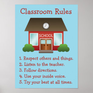 Niedliches Red School Gebäude - Kundenspezifische  Poster
