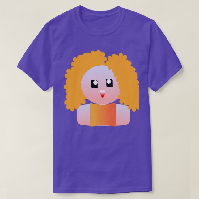 NIEDLICHES REDHEAD-MÄDCHEN MIT CURLY-HAAR T-Shirt (Design vorne)