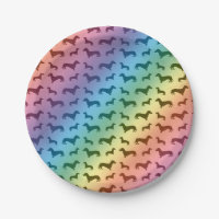 Niedliches Regenbogen-Dackelmuster