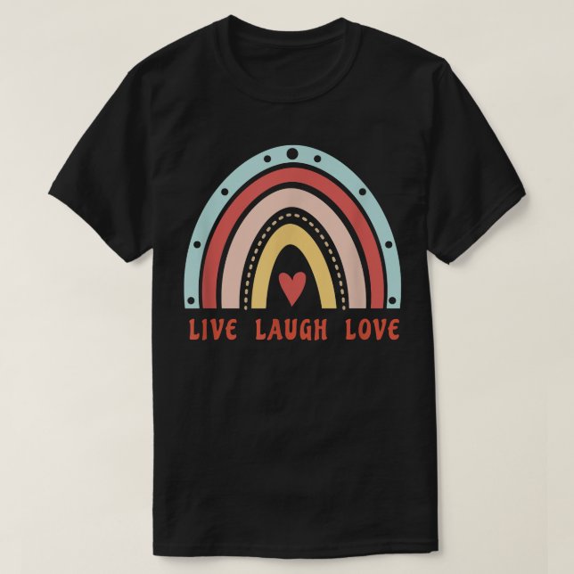 Niedliches Regenbogen-Live-Lagh-Liebe, Inspiration T-Shirt (Design vorne)