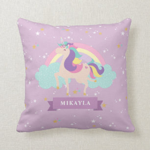 Niedliches Regenbogen Unicorn Kinder Kissen