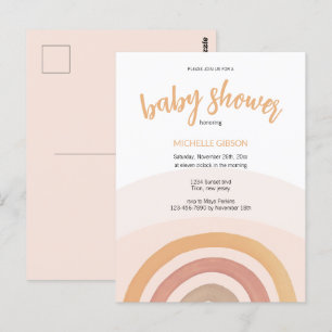 Niedliches Regenbogengeschlecht Neutralfarben Postkarte