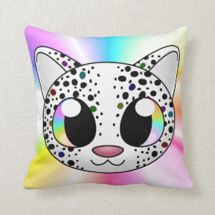 Niedliches Regenbogenleopardkissen Kissen