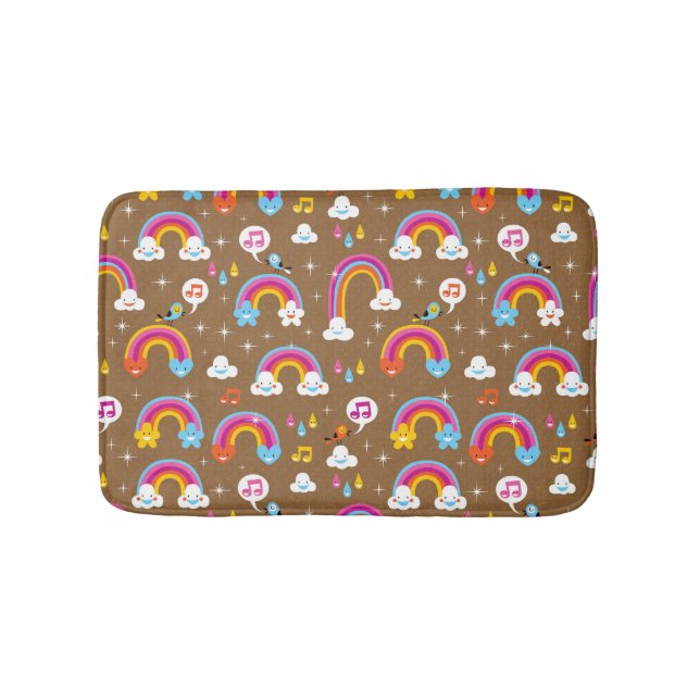 niedliches Regenbogenmuster Badematte (Vorderseite)