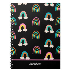 Niedliches Regenbogenmuster individuell anpassbar Notizblock