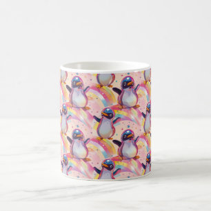 Niedliches Regenbogenmuster Kaffeetasse