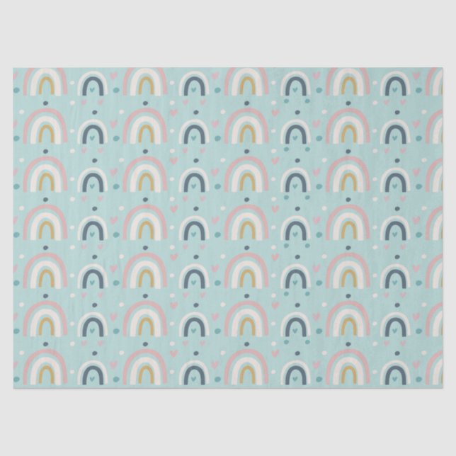 Niedliches Regenbogenmuster Seidenpapier (Vorderseite)