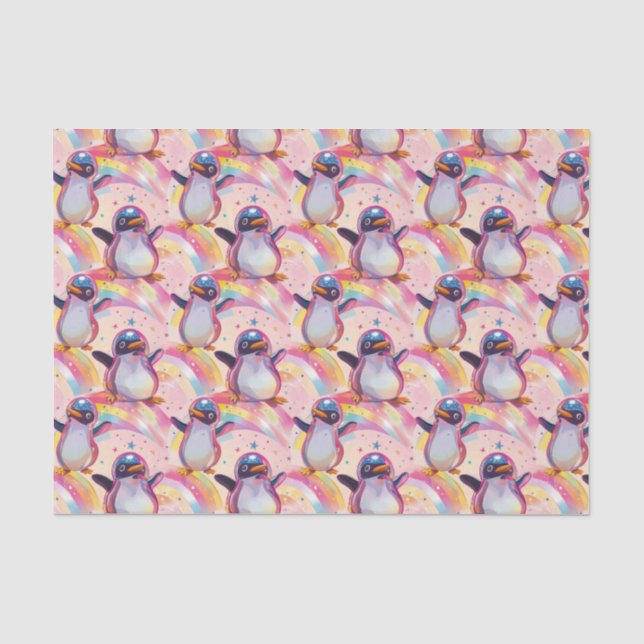 Niedliches Regenbogenmuster Seidenpapier (Vorderseite)