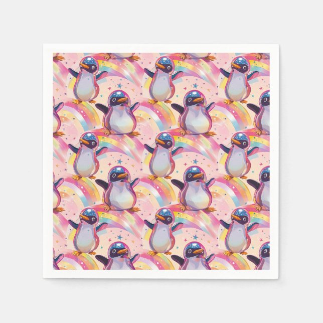 Niedliches Regenbogenmuster Serviette (Vorderseite)