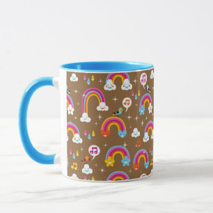 niedliches Regenbogenmuster Tasse